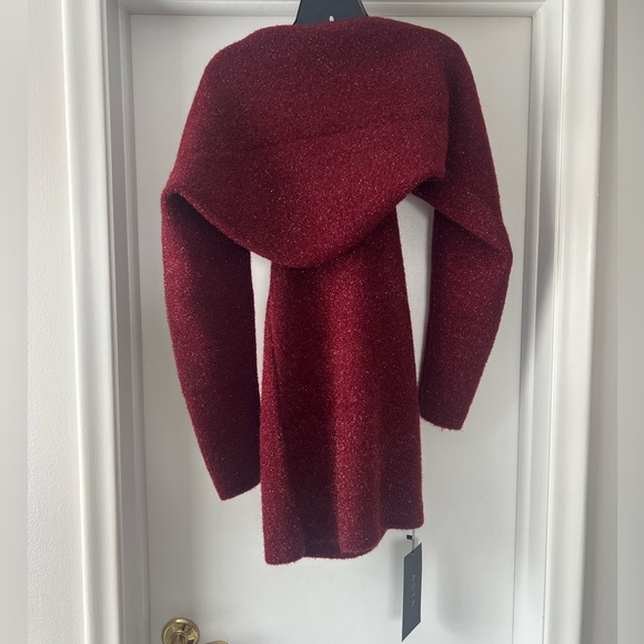 💃🏽🆕 NWT ASTR the Label TAMARA SHRUG AND MINI SWEATER DRESS - Wine - Size M - Picture 5 of 13